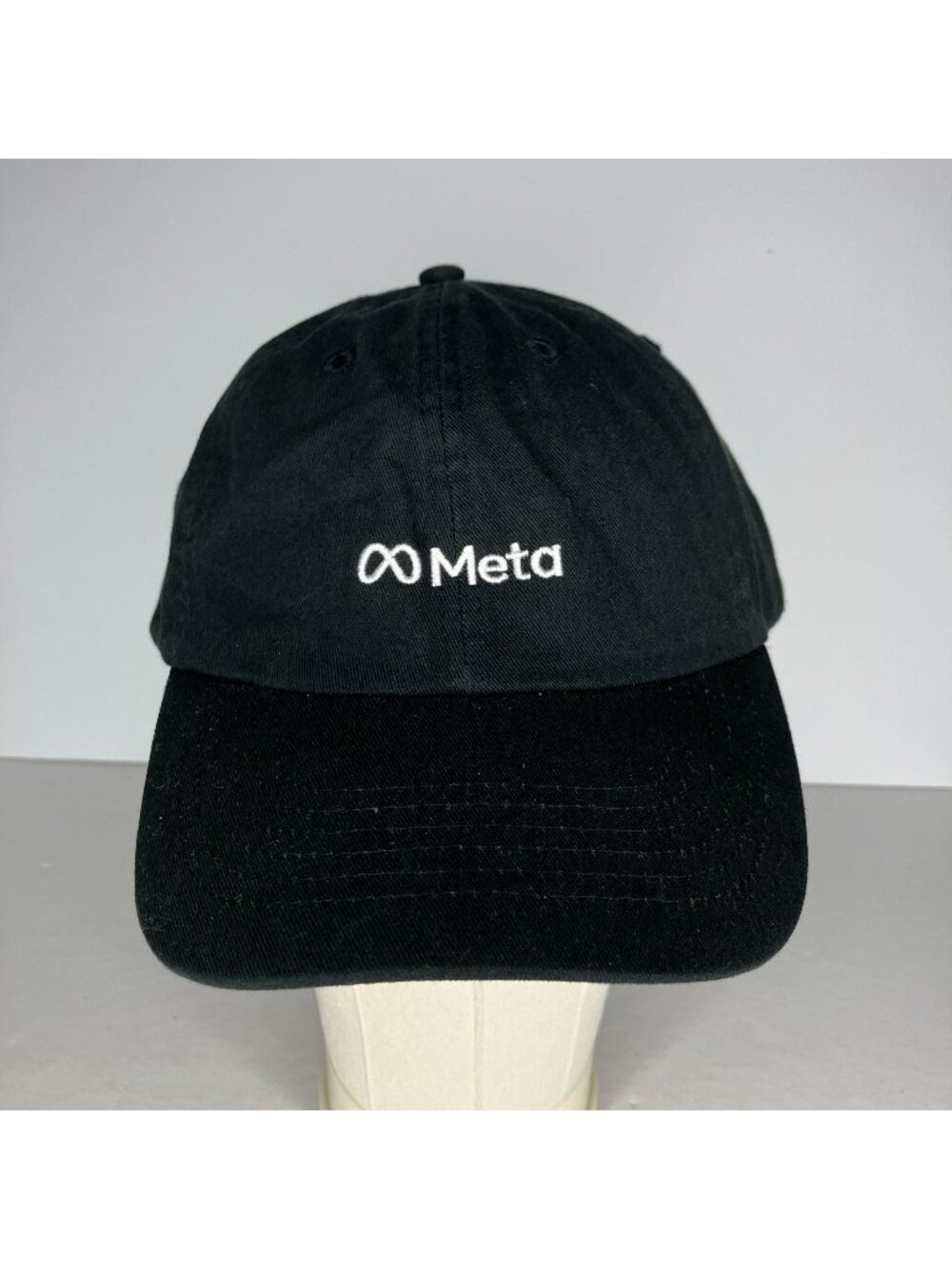 Meta Logo Black Adjustable Baseball Cap